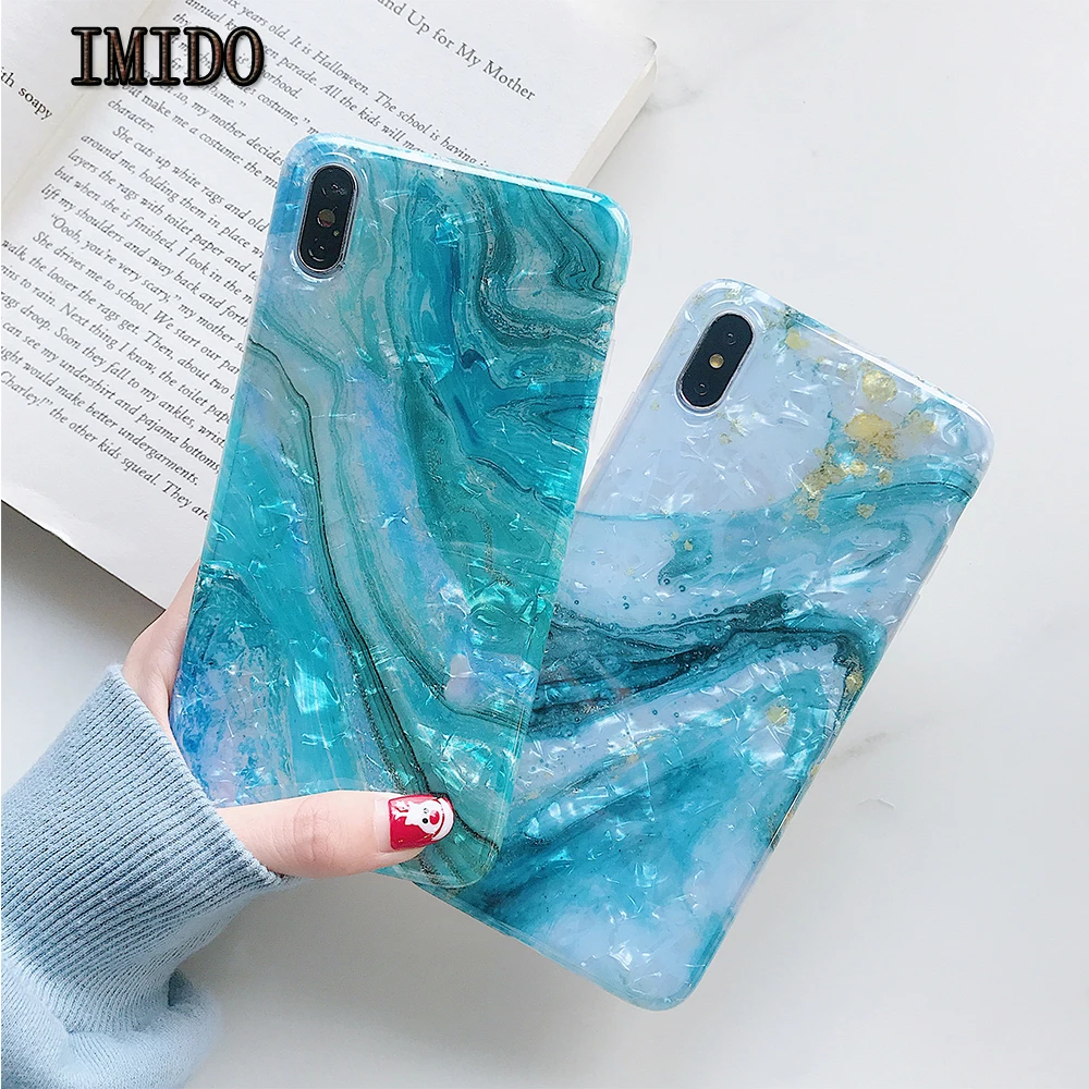 

Glitter Marble Case For iphone 6 6S 7 8 Plus Case Soft TPU Back Cover For iphone 7 XR XS MAX iphone X XR Case Cover Phone Case