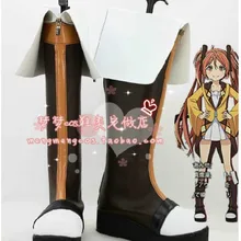 Черный Пуля aihara enju Косплэй Обувь Сапоги и ботинки для девочек на заказ