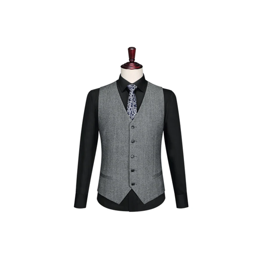 Серый Chalecos Para Hombre мужской жилет Gilet Uomo двубортный костюм Colete Masculino для мужчин 2018