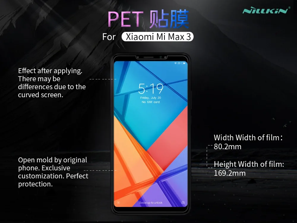 Xiaomi mi Max 3 Защитная пленка NILLKIN Супер прозрачная защитная пленка для ЖК-экрана и матовая Защита экрана для Xiao mi Max 3