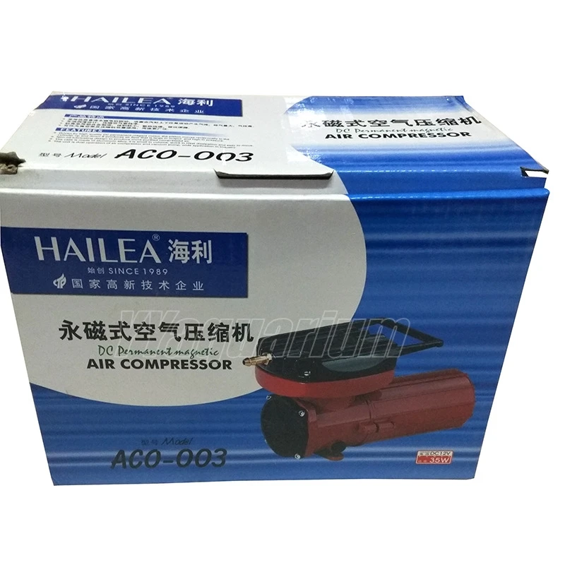 Натуральная Hailea 25 Вт DC12V постоянный магнитный воздушный компрессор насосы аквариум для рыбоводства пруд гидропоники морепродукты Ресторан