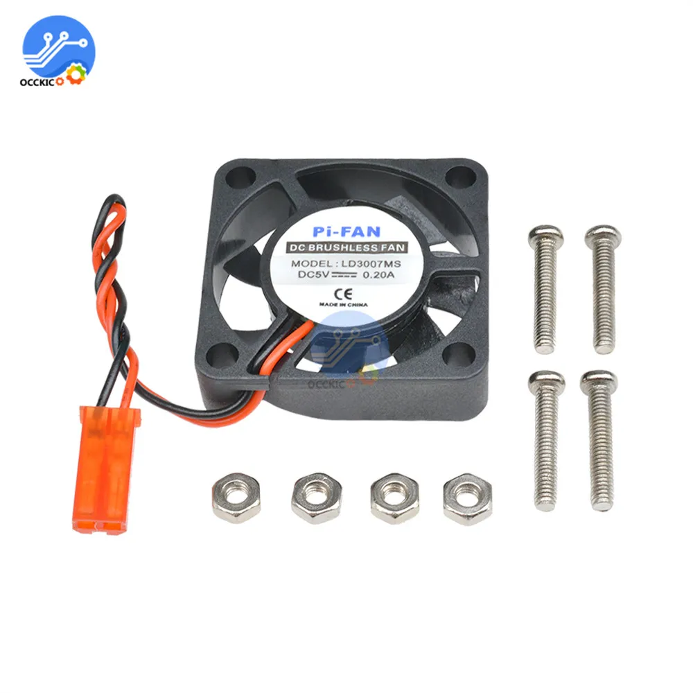 

1PCS 5V 0.2A Cooling Cooler Fan for Raspberry Pi Model B+ / Raspberry Pi 2/3