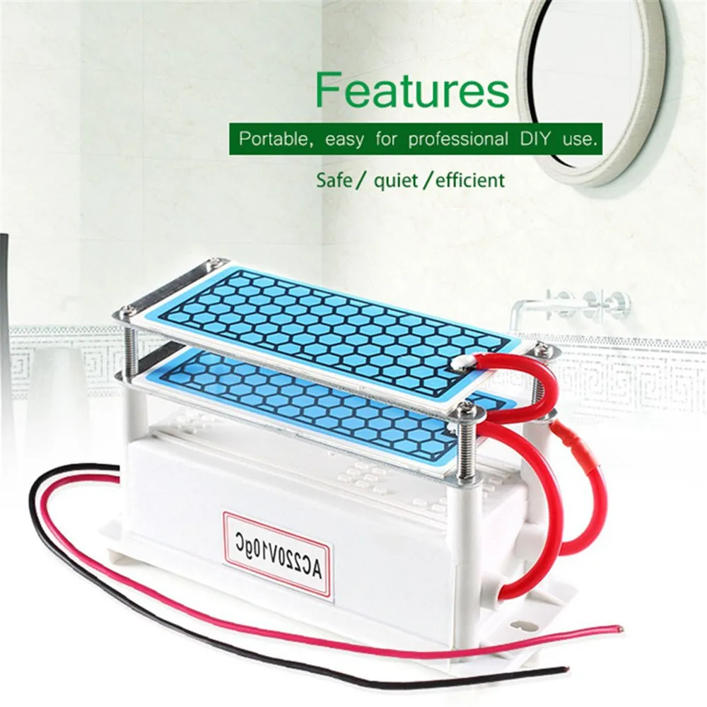 

220V / 110V 10g Portable Double Integrated Long Life Ceramic Plate Ozonator Air Purifier