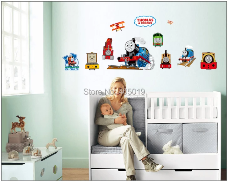 150x50cm 59x20 Thomas Friends Removable Wall Stickers