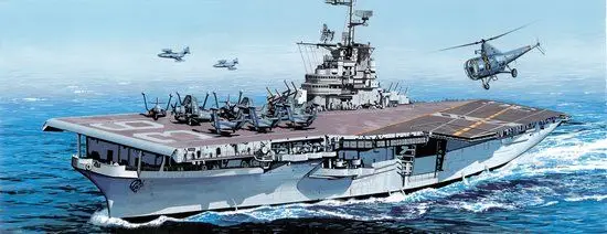 1 700 USS ANTIETAM CV 36 Korean War Essex class angled deck Dragon 7064