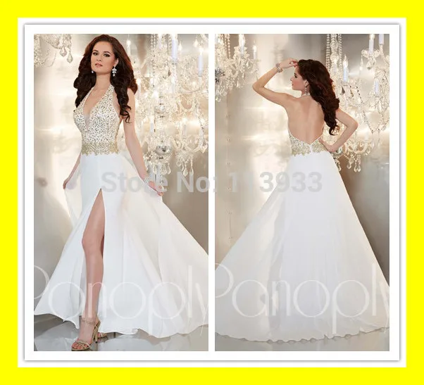 Sexy Plus Size Evening Dresses A-Line Floor-Length Built-In Bra Crystal None Halter Off The Shoulder Sleeveless Natural Chiffon | Свадьбы и