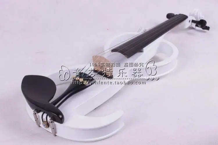 

White Performing arts handmade high-grade electronic violin mute electric violin