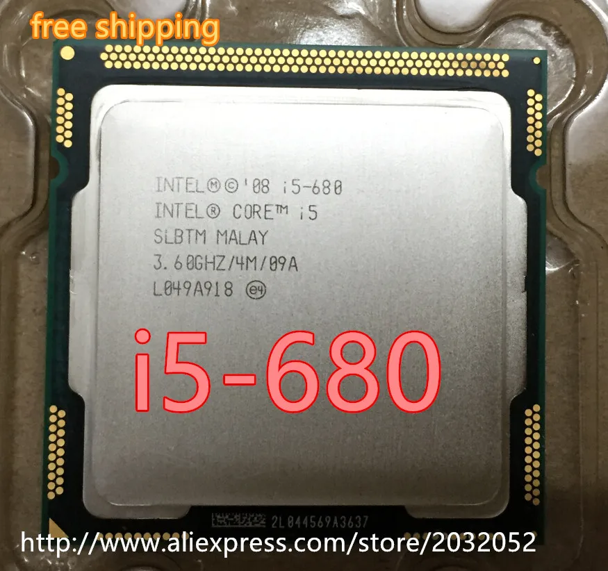 Процессор Intel Core 1156 процессор i5 680 (4 Мб кэш памяти 3 6 ГГц) LGA 100% рабочий для
