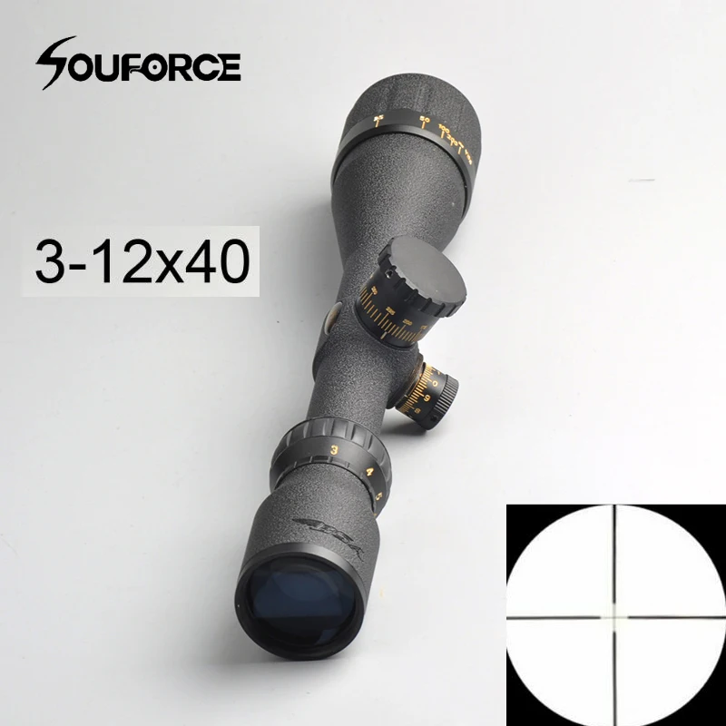 

Tactical 3-12x40 Duplex Crosshair AO Optical Sight Rifle scope with 20 mm Weaver Mount for Hunting