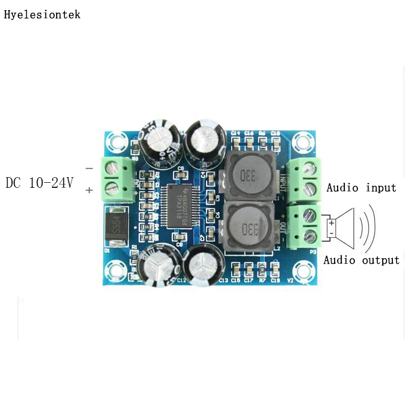 Мини TPA3118 цифровой аудио усилитель доска Моно 60 Вт DC10-24V усилители модуль