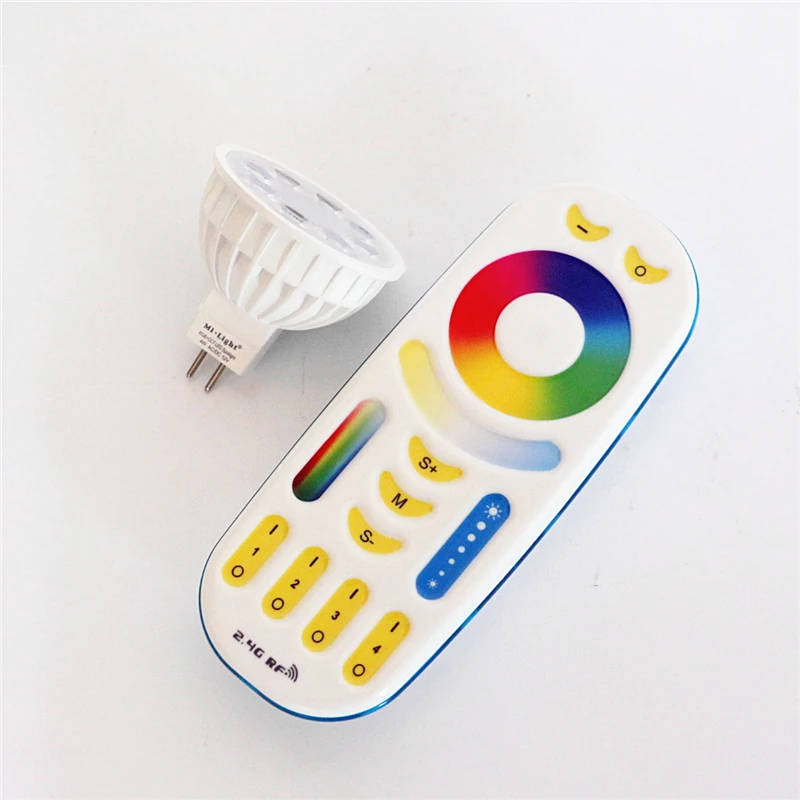 AC DC 12V MR16 4W RGB CCT Mi светильник светодиодный с регулируемой яркостью 2 4G RF пульт