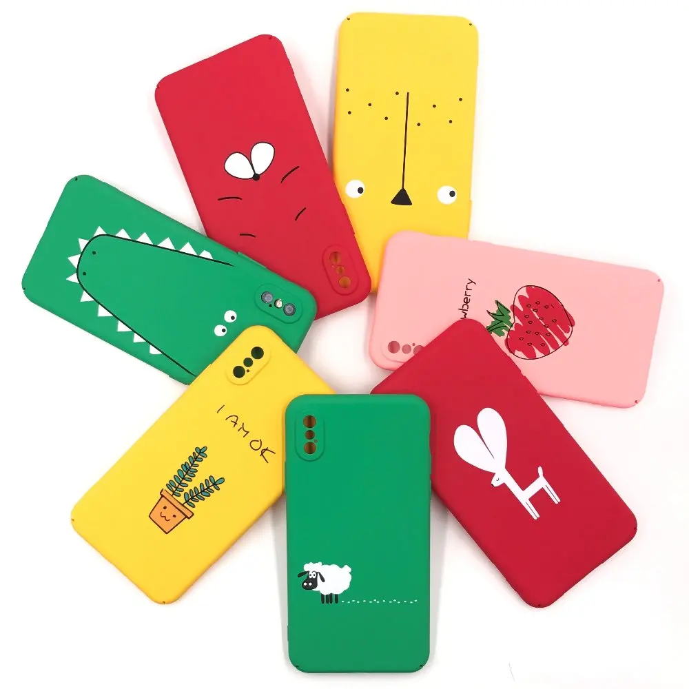Fashion Hard PC Case For iPhone 7 8 Plus Cover Cartoon Cute Simple Fresh Phone Back Coque 6 6s |