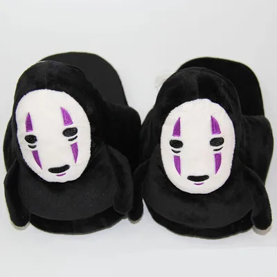 

Anime Cute Spirited Away Plush Shoes No Face Man Home Slipper for Indoor House Bedroom Winter Comfortable Warm Shoes A51704