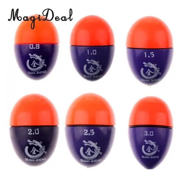 MagiDeal Fishing Bobbers Soft EVA Foam Snap-on Floats Push Button Oval Design Round Float Bobbers Fishing Tackle Accessories