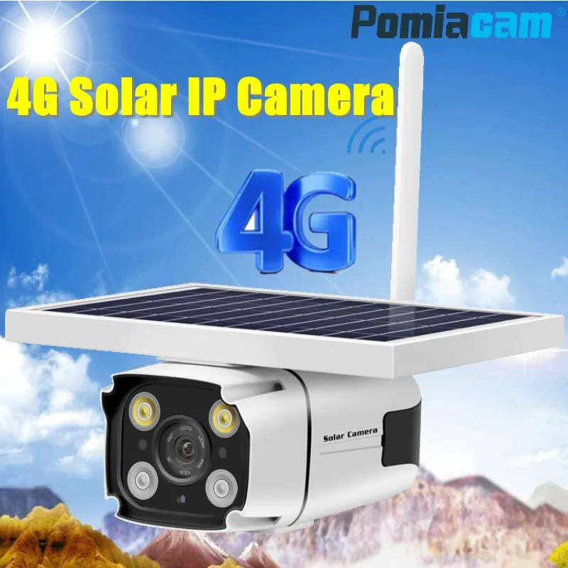 2019 Новейшая IP камера с солнечной панелью и SIM картой 4G 1080P наружная