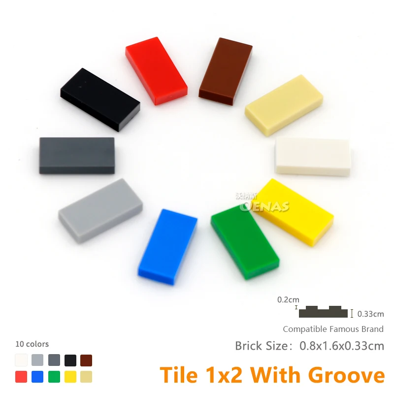 

moc flat tiles 1x2 with groove 3069b tablet DIY Building block bricks fit legoing Assembles Particle 200pcs/lot Building Block