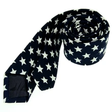 Классический мужской темно-синий звездный галстук Ретро хлопок узкий галстук жениха Свадебная вечеринка тонкие галстуки ZBJ012