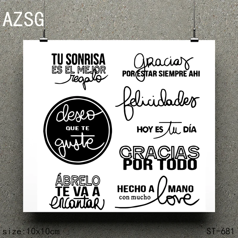 

AZSG Tells the story Clear Stamps/seal for DIY Scrapbooking/Card Making/Photo Album Decoration Supplies