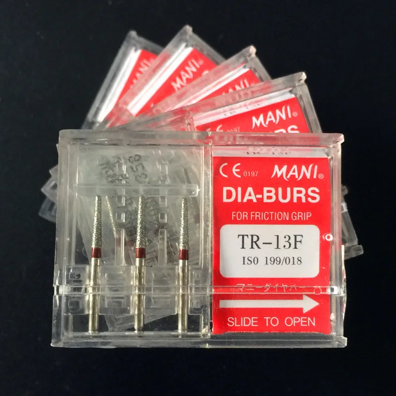 

5 Boxes Dental Diamond Burs TR-13F Polisher Drill FG1.6mm High Speed Handpiece DIA-BURS Fast Shipping