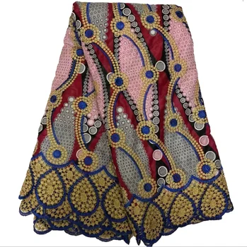 

6yard african lace fabrics Gold guipure lace fabric 2019 high quality african cord lace fabric for wedding dresses
