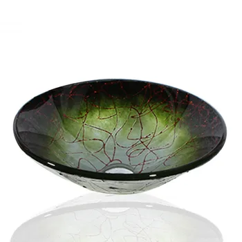 

Simple and stylish above counter basin glass sanitary ware bathroom cabinet wash basin cabinet LO626353
