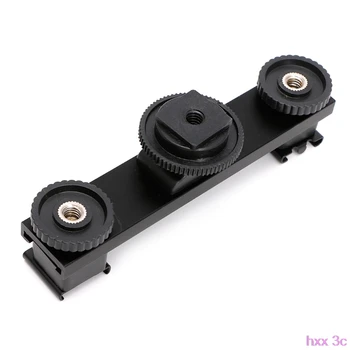 

Shoe Extension Bar Mount Dual Bracket For DV Video Camera LED Light SLR Rig Hot