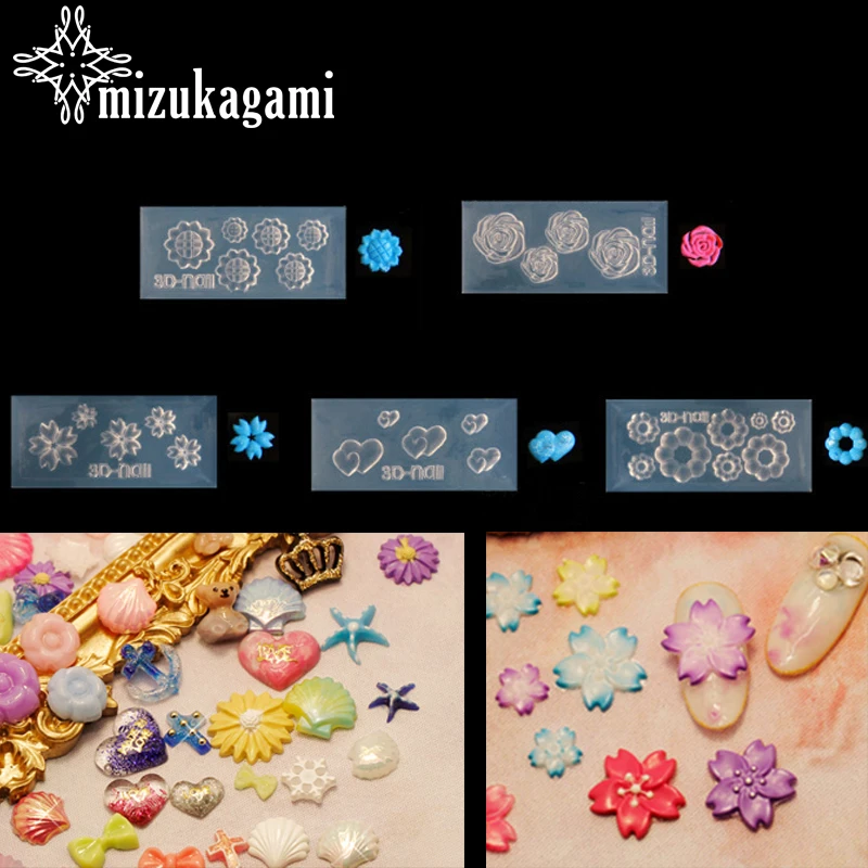 

1pcs UV Resin Jewelry Liquid Silicone Mold Rose Sunflower Heart Charms Molds For DIY Intersperse Decorate Making Jewelry