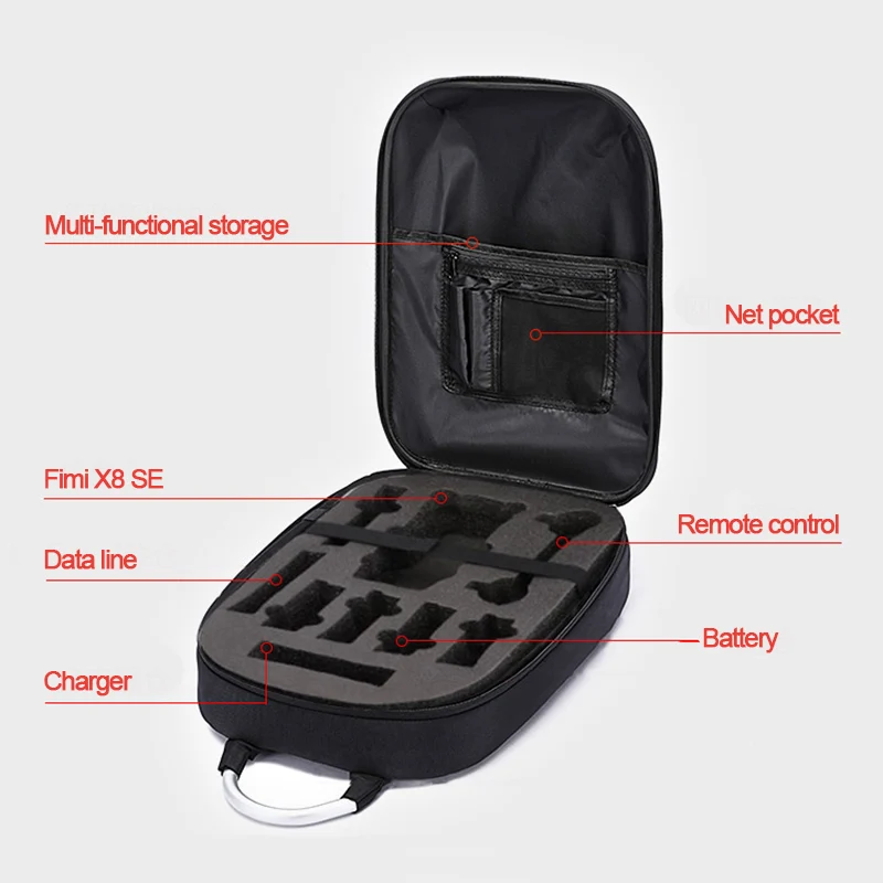 FIMI X8 SE Drone Bags Portable Storage Bag Travel Case Backpack Shockproof Shoulder Handbag Carring Box Fimi X8 SE Accessories