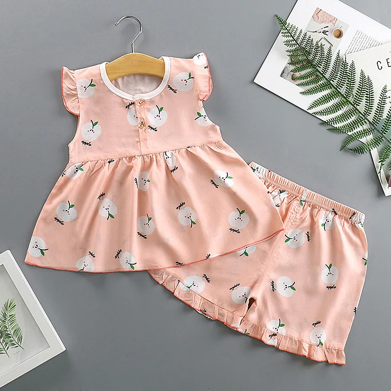 

BibiCola Girls summer clothes 2019 fashion style cotton vest+short 2pcs/sets outfits suits for toddler girls clothing sets
