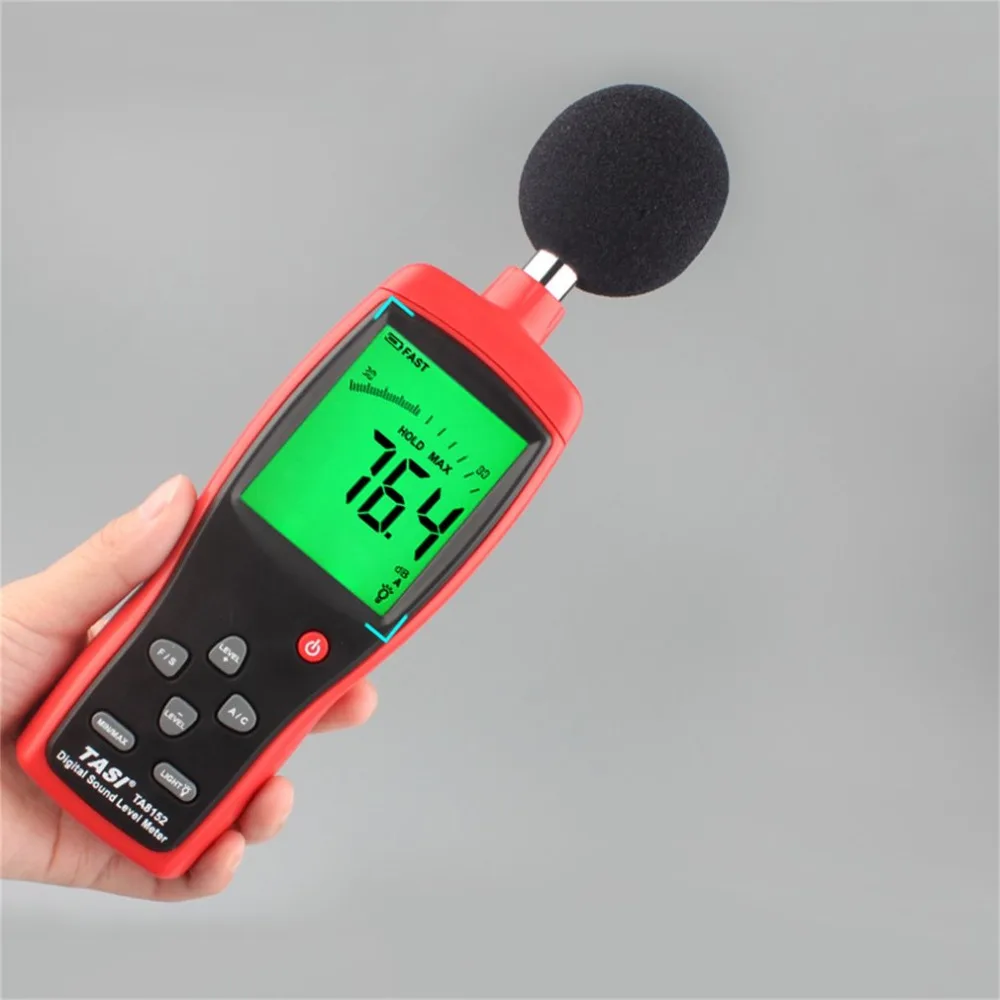 

TA8152 Sound Level Meter Digital Noise Meter Tester 30-130dB Decibel Monitoring Sound Level Meters with Bracket