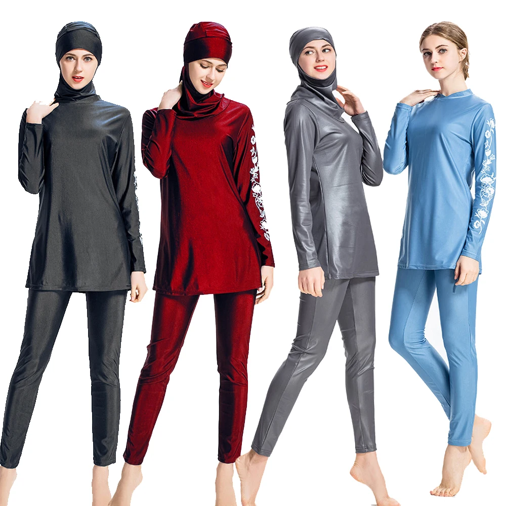 Women Isalmic Swimwear Muslim Swimsuit New Modesty Full Cove Beachwear plus size S-6XL