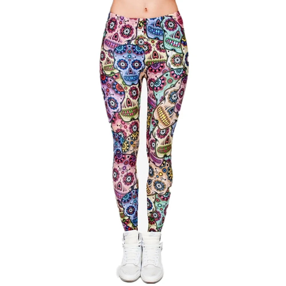 Стильные Леггинсы mujer с разноцветным рисунком, леггинсы с 3D принтом, женские леггинсы для фитнеса, женские штаны, леггинсы для тренировок - Цвет: lga29731