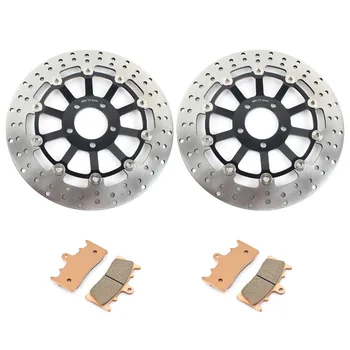 

BIKINGBOY For Kawasaki ZX6R ZX600G ZX600J 98-01 ZX-6R 636 02 ZX9R 1998-1999 GPZ 900 R 99-02 Front Brake Disks Discs Rotors Pads