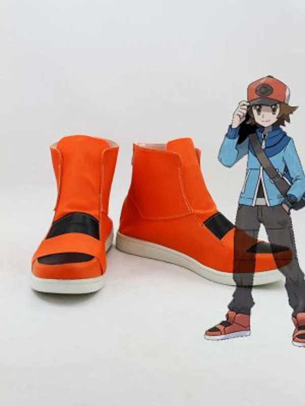 

Pokemon Black and White Hilbert Cosplay Shoes Boots For Adult Women's Long Anime Cosplay Boots Custom Made