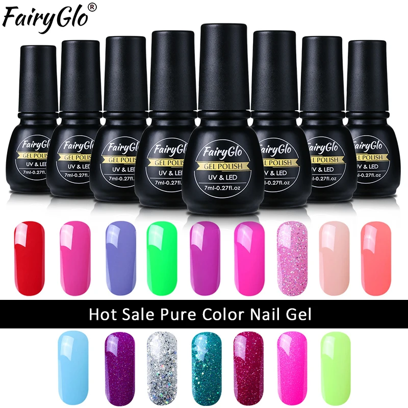 Fairyglo 7ml Uv Led Gel Polish Soak Off Gel Nail Polish Paint Gellak Hybrid Varnish Lucky
