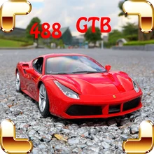 Special Version Gift 488GTB 1/18 Sports Model Scale Vehicle Car Metallic Alloy Decoration Toys Luxury Collection Fans Present