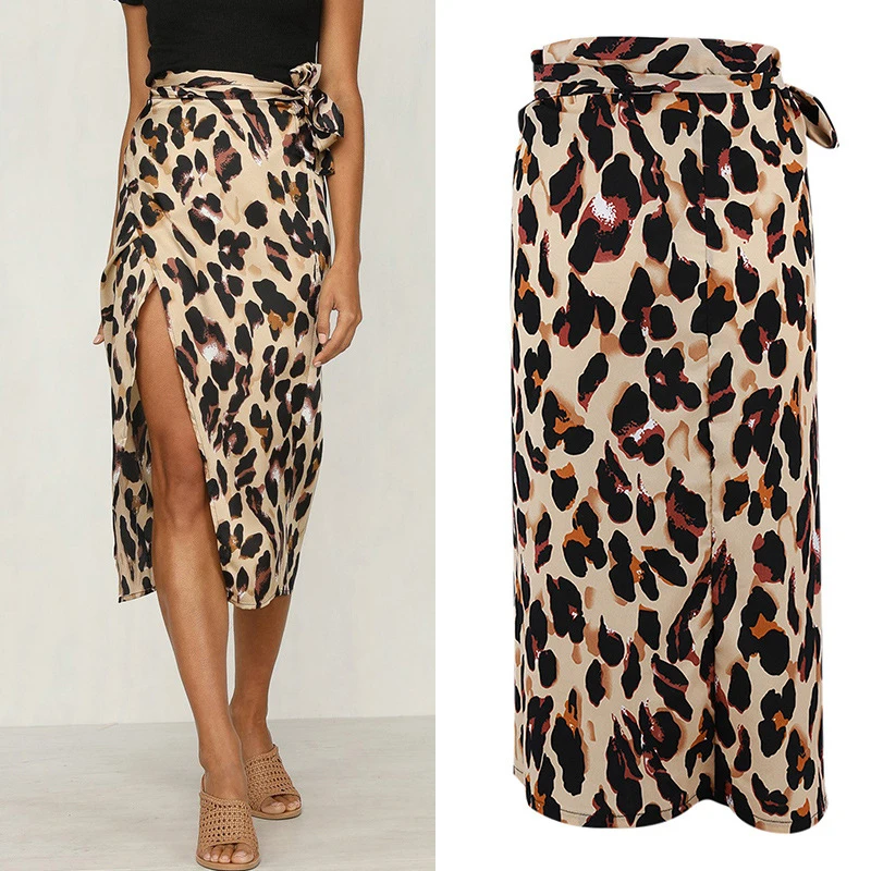 

Sexy Skirts Women'S Fashion Party Women Skirts A-Line Fashion Midi Skirt Leopard