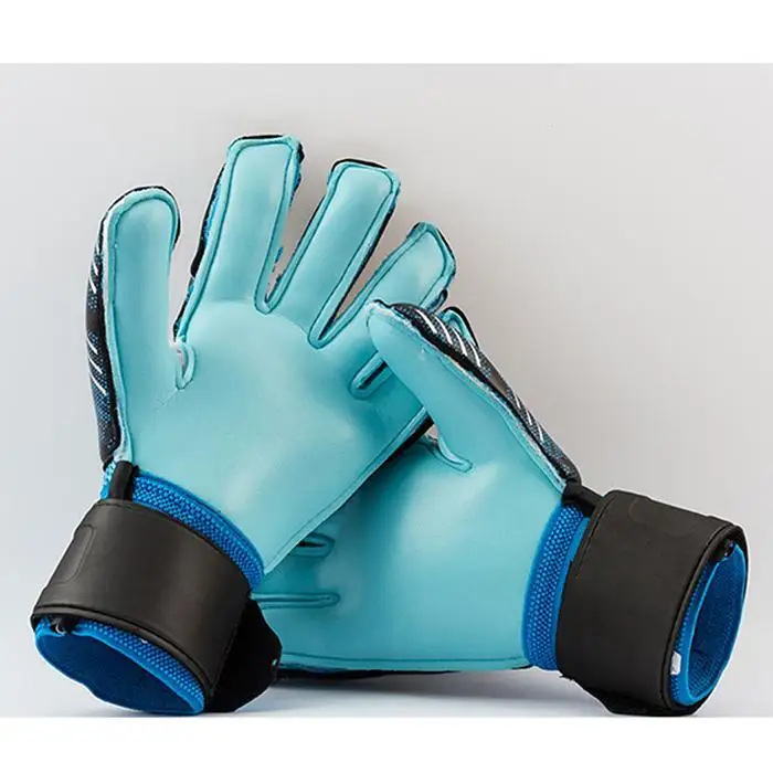 Футбольные Вратарские Нескользящие перчатки, уличные спортивные Лоскутные толстые синие, красные латексные перчатки