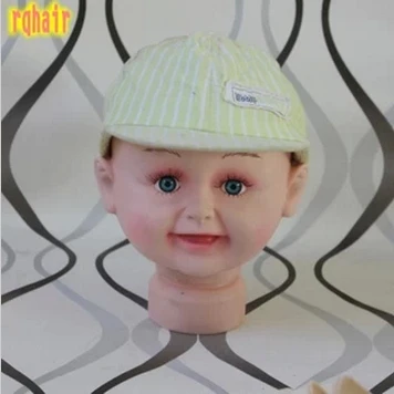 ПВХ пластиковый манекен для детей манекен для шляп, девочка и мальчик манекен голова, детский манекен с волосами