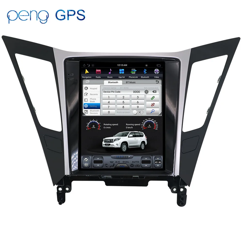 Sale 13.8" Tesla style Android 7.1 2GB 32 or 64GB Car Radio GPS Headunit For Hyundai Sonata 2012 2013 2014 Auto Audio FM 4