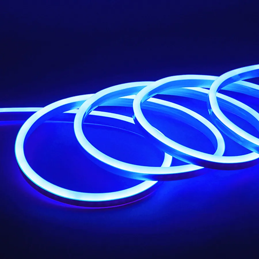 1 м/2 м/3 м/4 м/5 м 12 В светодиодный гибкий неоновый светильник, трубчатая лента, водонепроницаемый светодиодный неоновый светильник s украшение для вечерние украшения автомобиля B2 - Испускаемый цвет: Синий