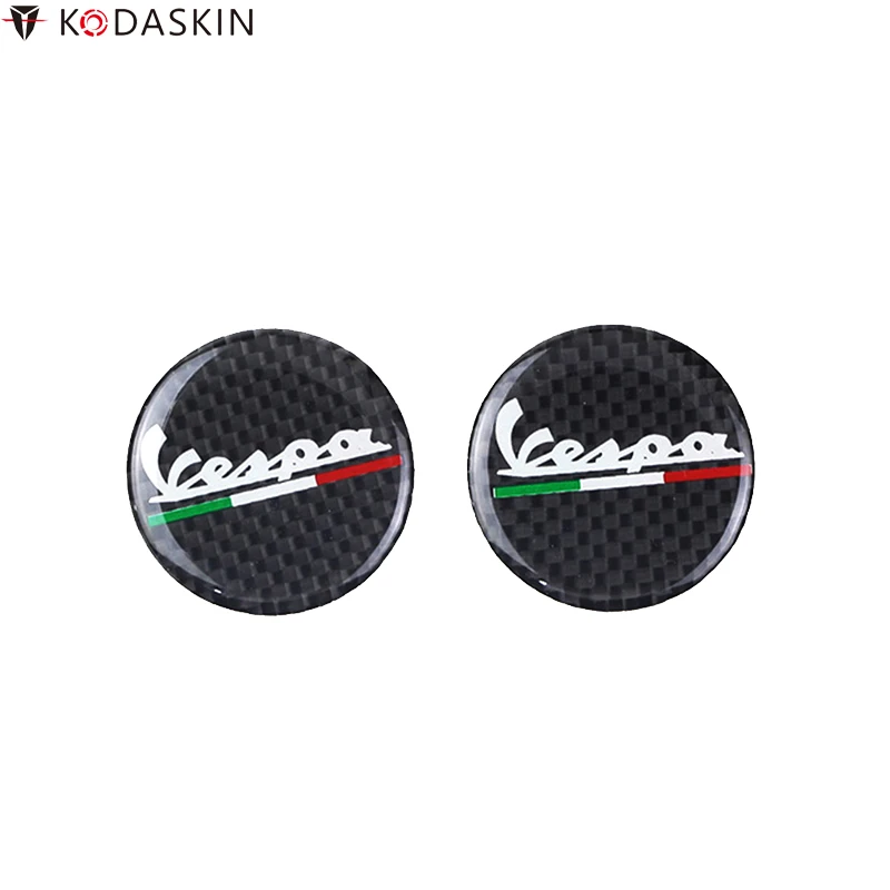 

KODASKIN Motorcycle Stickers Carbon Black 3D Decals Logos Emblems Decoration for Piaggio Vespa all Models