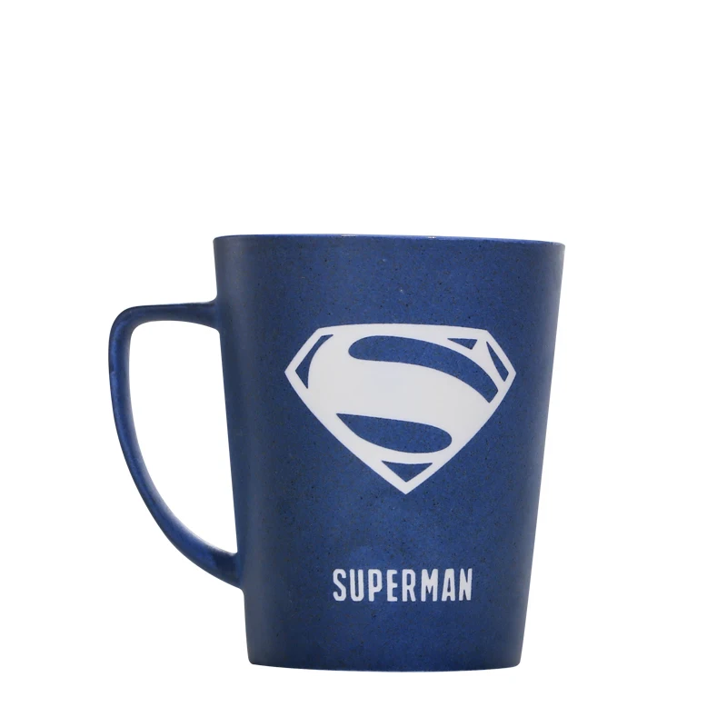 Бэтмен кофейная кружка Супермен чайная чашка Железный человек чашки и кружки Капитан Америка большой емкости отправить крышкой и ложкой - Цвет: 10