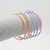 Rock Punk Big Round Hoop Earrings Trendy Neon Pink Metal Painted Large Circle Earrings For Women Statement Ear Party Jewelry 2
