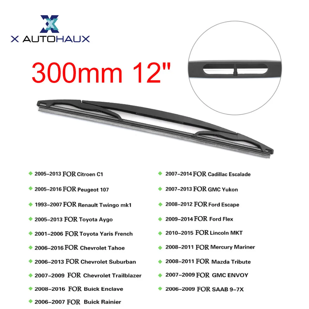 

X Autohaux 300mm 12" Rear Window Windshield Car Wiper Blade For Citroen C1 2005 To 2013 For Chevrolet For Suburban 2006 To 2016