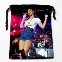 Новинка в стиле Рианны; печатных сумка для хранения 27x35 см Сатиновые сумки со шнурками сжатия Тип сумки настроить ваш образ подарки