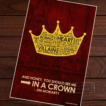

Pop Art Jim Moriarty Sherlock Crown Map Classic Vintage Kraft Decorative Poster DIY Wall Canvas Sticker Decrative Home Bar Decor