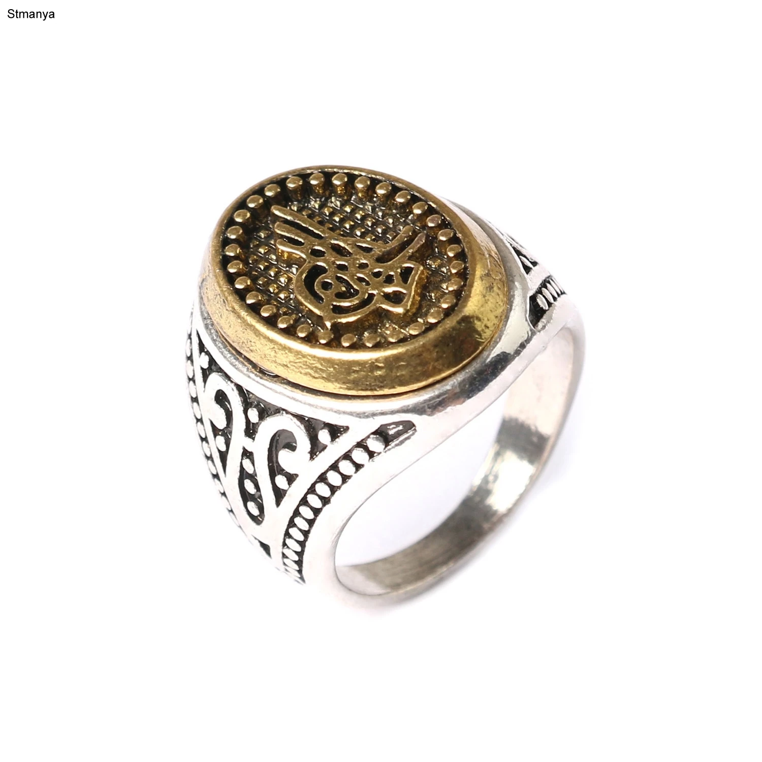 

Vintage Punk Retro Cool Men Rings New Style Fashion Gold and Sliver Plated Color Cheap Silver Plated Rings Jewelry 31019