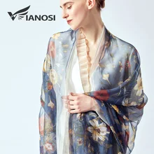 Бренд VIANOSI, шелковый шарф для женщин, шарфы с цветами, летний платок для женщин, дизайнерская шаль, модная бандана для шеи