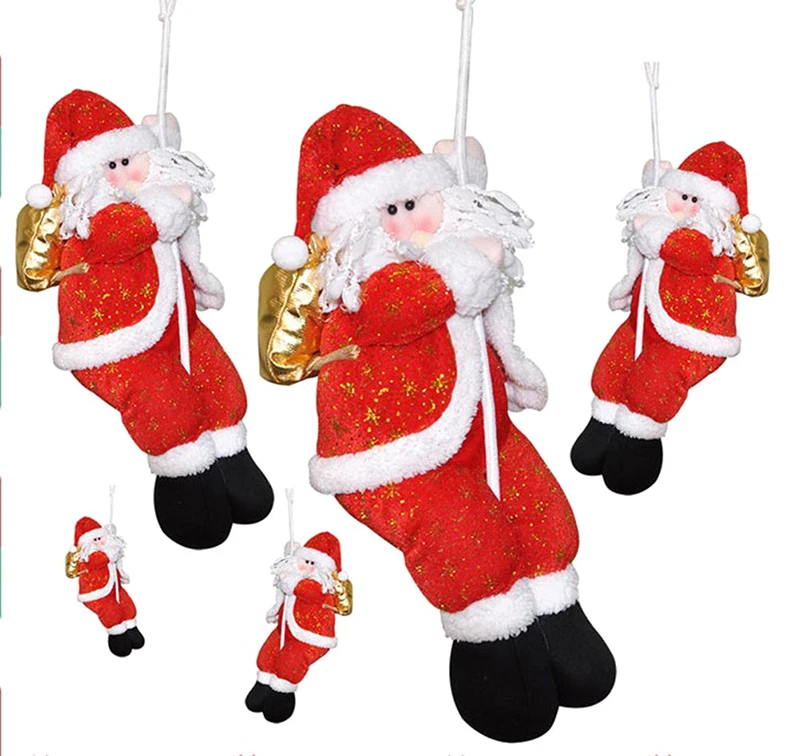 1 шт. 22 см рождественские милые мягкие Санта Клаус веревка украшение Drop кулоны-куклы подарок на Новый год Праздничная игрушка для детей